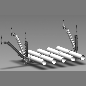 水管多管侧纵向抗震支架